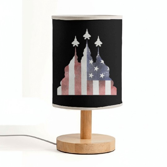 Patriotic Flyby F-22 Raptor Fabric Lamps