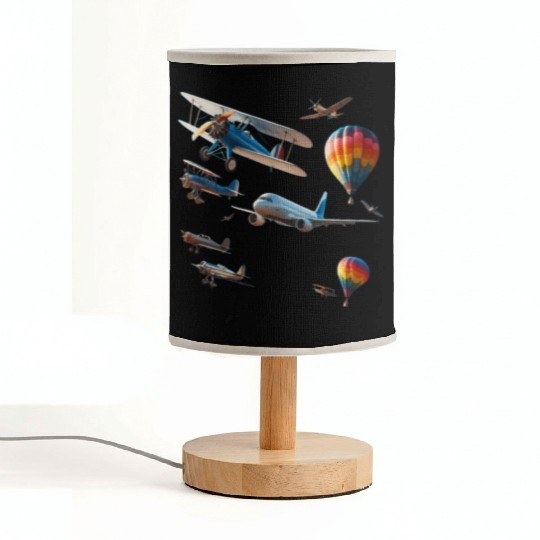 Planes and Hot Air Balloons Fabric Lamps