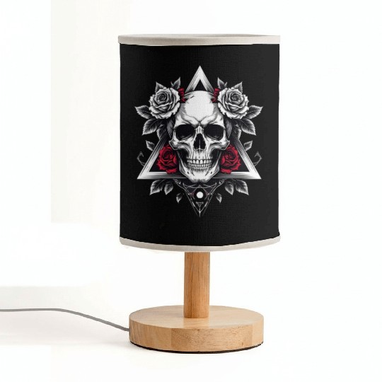 Gothic Skull & Roses Aesthetic Fabric Lamps