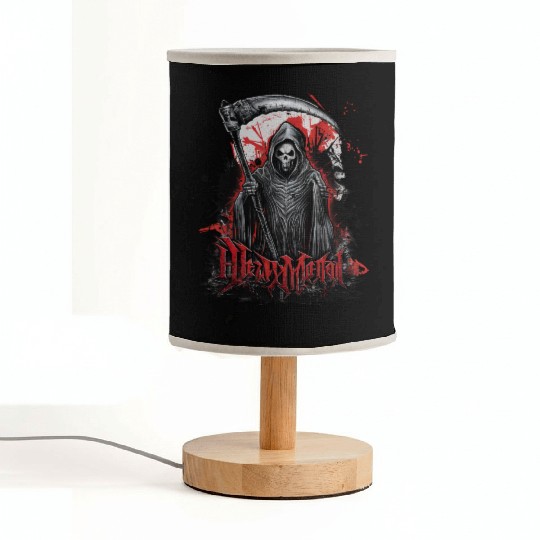 Heavy Metal Reaper with Scythe Graphic Fabric Lamps
