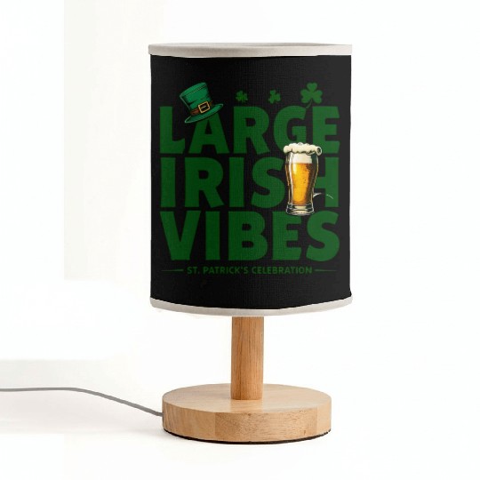 Bold Typography Celebrating St Patrick s Day Fabric Lamps