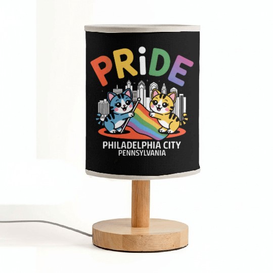 Pride Month Philadelphia City Pennsylvania USA Rai Fabric Lamps