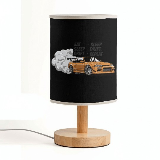 Eat Sleep Drift Repeat Fabric Lamps – Neon JDM Car Raci