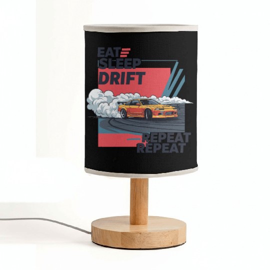Eat Sleep Drift Repeat Fabric Lamps – Neon JDM Car Raci