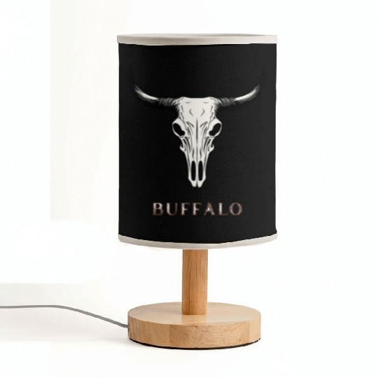 Buffalo Skull Art Fabric Lamps