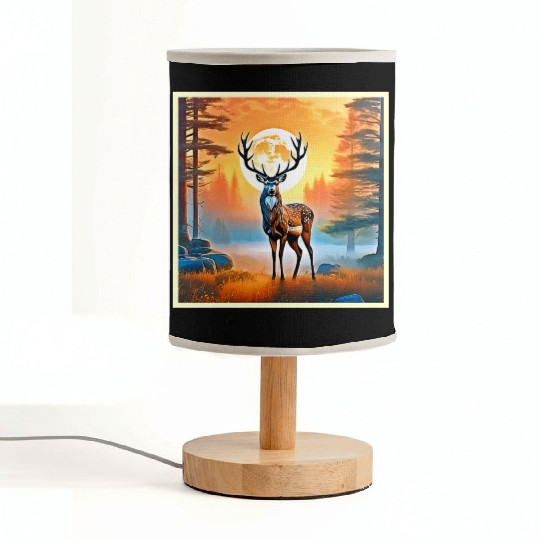 Golden Deer Twilight Peak Fabric Lamps