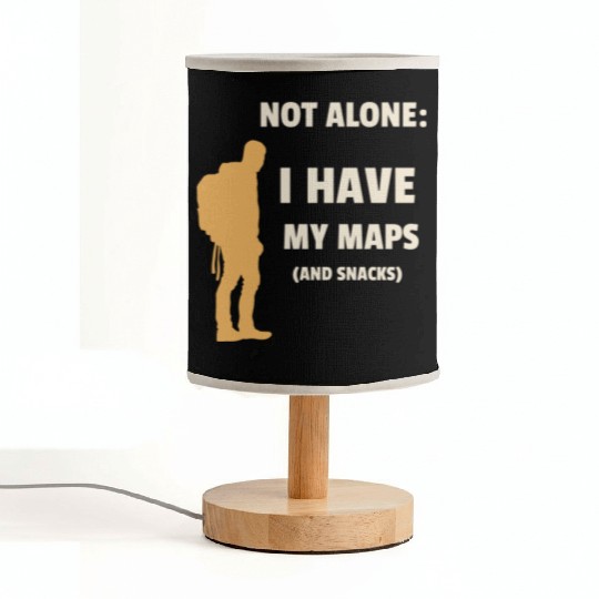 Solo traveler: I have my maps and snacks Fabric Lamps