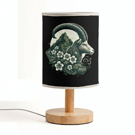 Capricorn Zodiac Sign - Mountain Goat Astrology Fabric Lamps