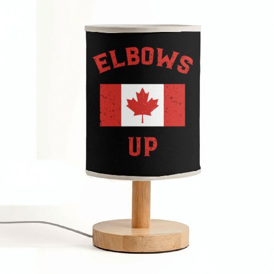 Elbows Up Canada Vintage Anti Trump Tarriff Slogan Fabric Lamps