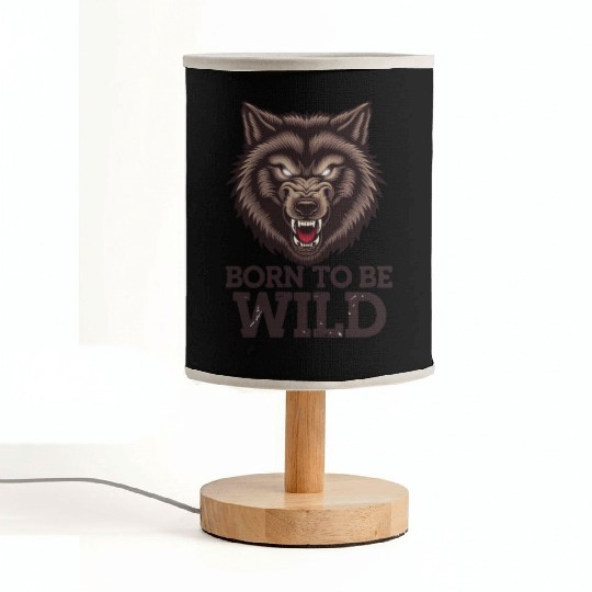 Born to Be Wild Wolf: Untamed Alpha Spirit Fabric Lamps