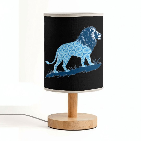 Star of David Pattern 2 Lion of Judah Fabric Lamps