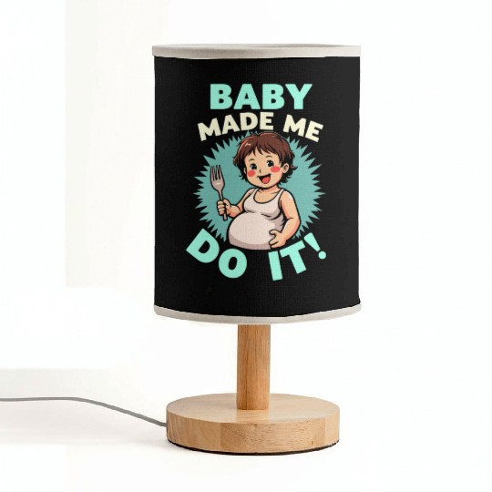 Pregnancy Cravings Funny Maternity Food Baby Bump Fabric Lamps