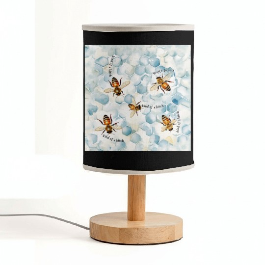 Bumble bee be kind of a bitch funny bug insect Fabric Lamps