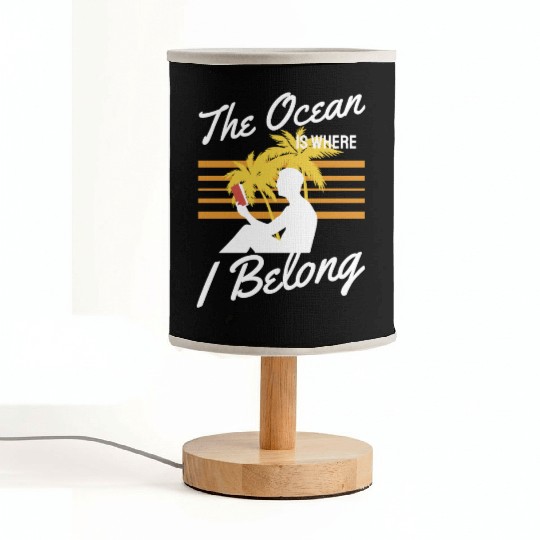 Ocean & Books where I Belong Fabric Lamps