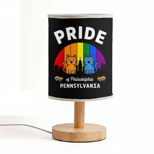 Pride of Philadelphia City Pennsylvania USA Rainbo Fabric Lamps