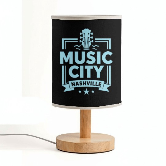 Music City Nashville Guitar Tennessee Fabric Lamps