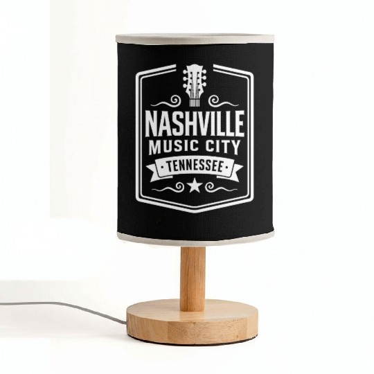 Nashville Music City Guitar Tennessee Fabric Lamps