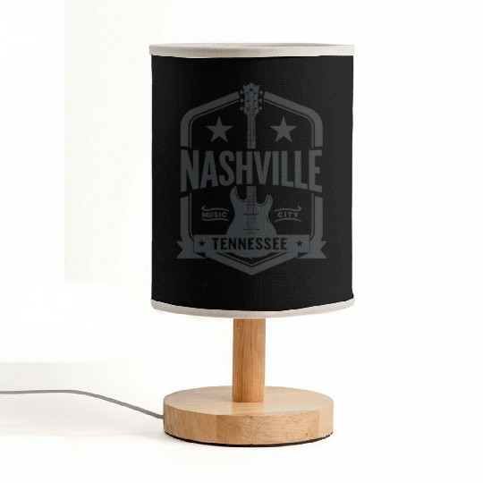 Nashville Music City Guitar Tennessee Fabric Lamps