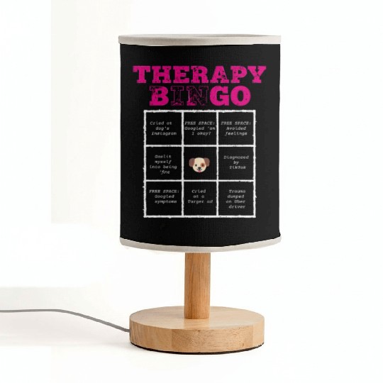 Therapy Bingo Card Fabric Lamps Dark Humor Mental Healt