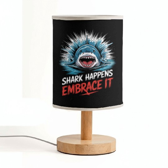 Shark Happens Embrace it Shark Diver Fabric Lamps