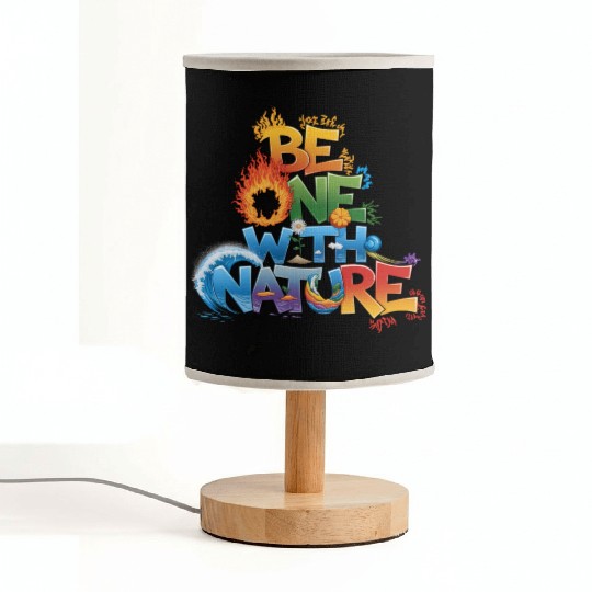 Be One With Nature Typography Fabric Lamps