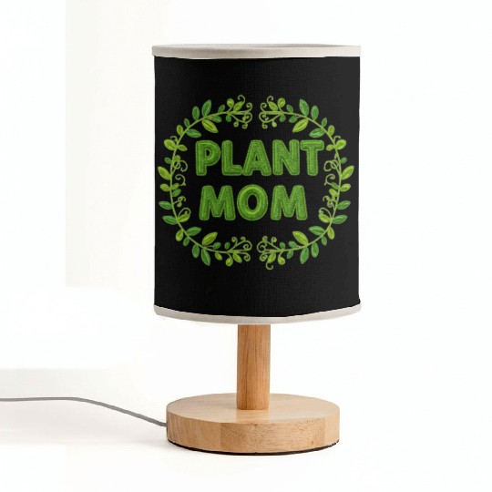 Plant Mom Floral Wreath Design Fabric Lamps