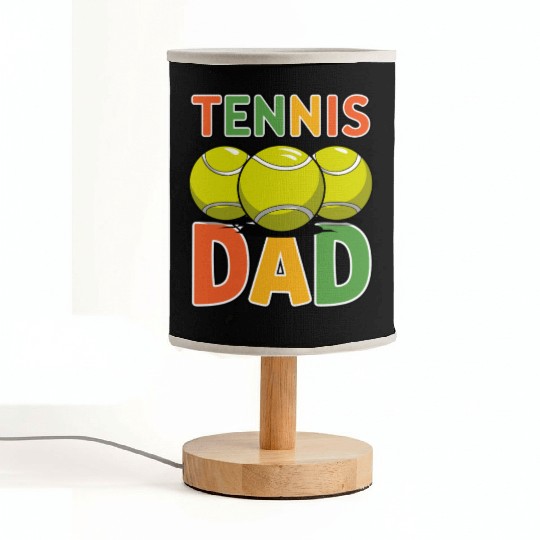 Tennis Dad Enthusiast With Tennis Balls Fun Fabric Lamps