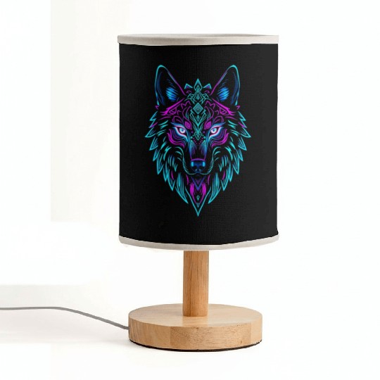 wolf face Fabric Lamps