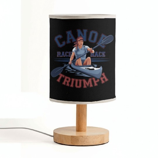 canoe race triumph Fabric Lamps