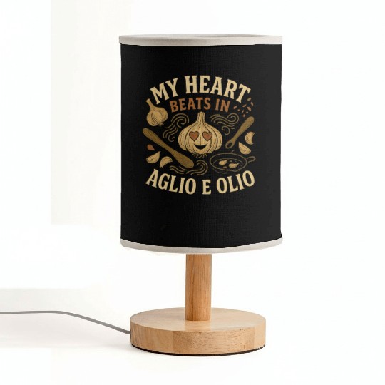 My Heart Beats in Aglio e Olio Cooking Garlic Fabric Lamps