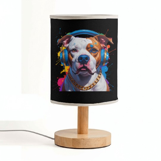 Hip-Hop Pit Bull – Urban Style Pop Art Portrait Fabric Lamps
