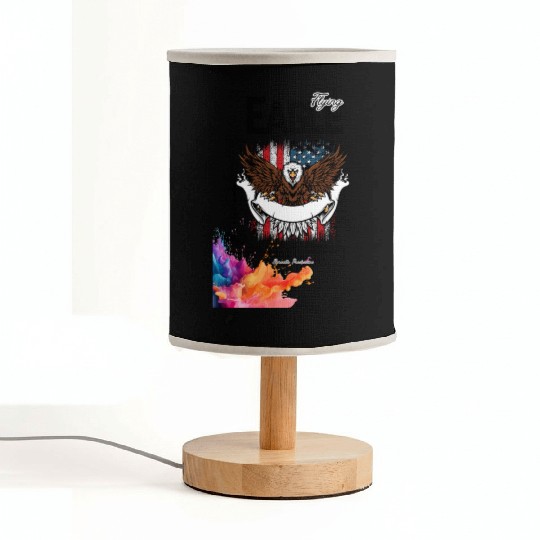 Eagle Full American Flag Bald Eagle Feather Style Fabric Lamps