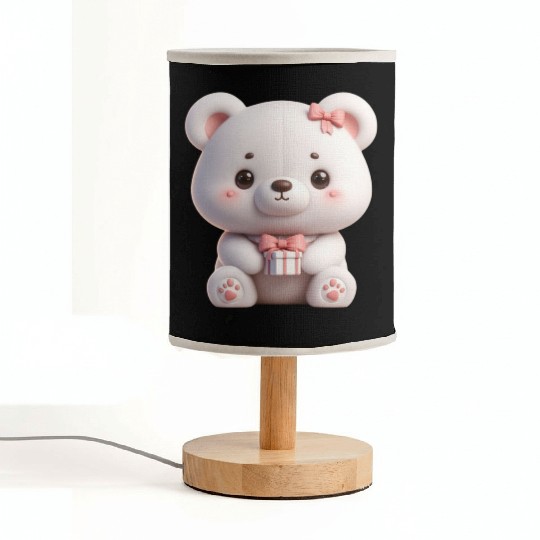 Sweet Teddy Bear and Gift Box Fabric Lamps