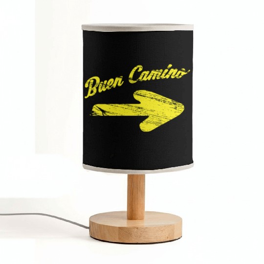 Way of St. James buen camino yellow arrow Fabric Lamps