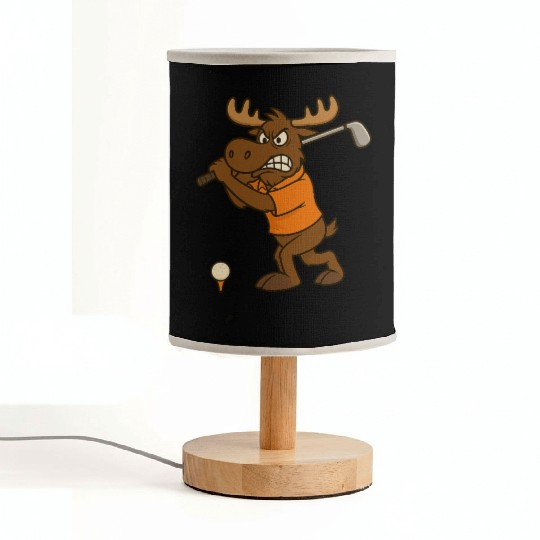 Angry Golf Moose Fabric Lamps