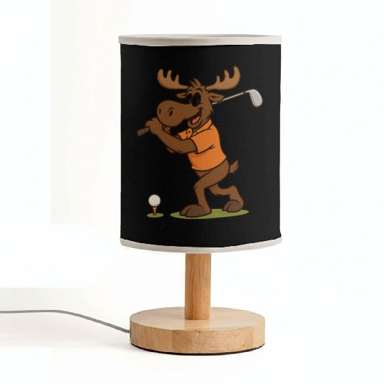 Happy Moose Golf Fabric Lamps
