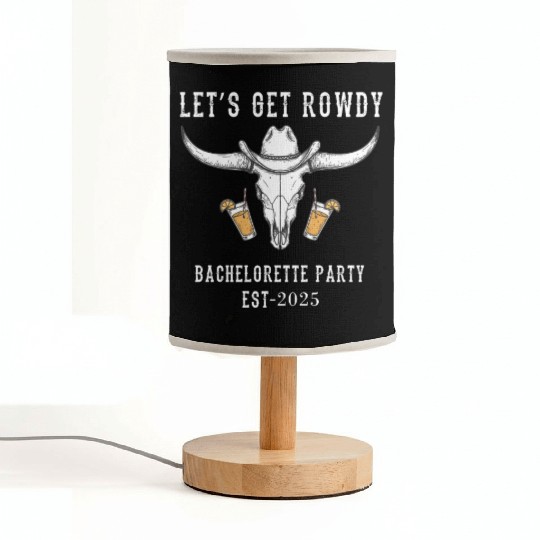 Western BrideBachelorette Party Cowgirl Squad 2025 Fabric Lamps