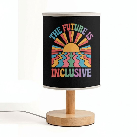 The Future Is Inclusive LGBTQ Rainbow Pride Retro Fabric Lamps