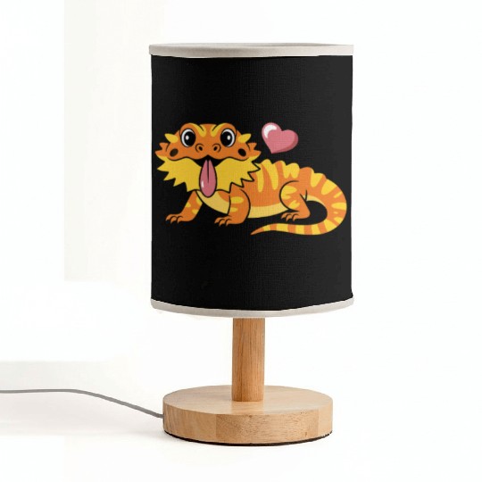 Kawaii Cartoon Reptile Pogona Herpetology Bearded Fabric Lamps