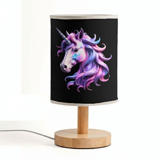 Magical Rainbow Unicorn Illustration Fabric Lamps