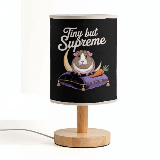 Tiny But Supreme Guinea Pig Royalty with Crown Fabric Lamps