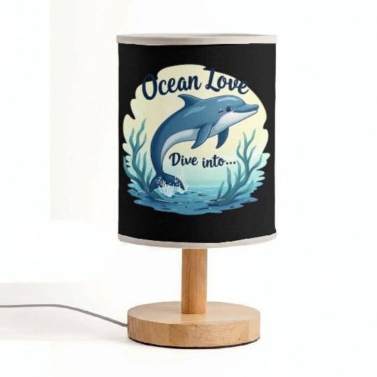 Playful dolphins Fabric Lamps