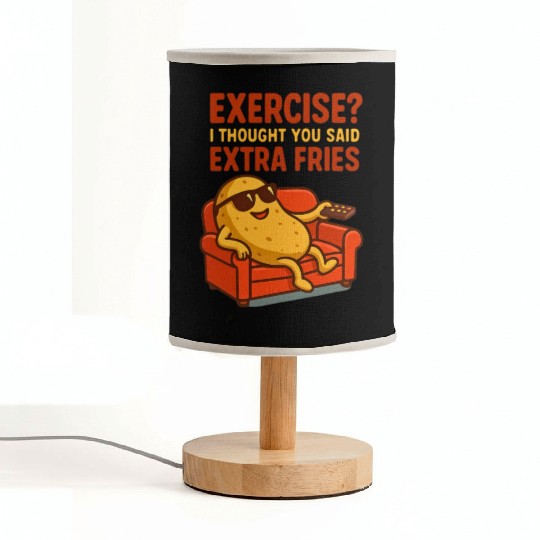 Funny Couch Potato Quote for Weekend Relaxation Lo Fabric Lamps