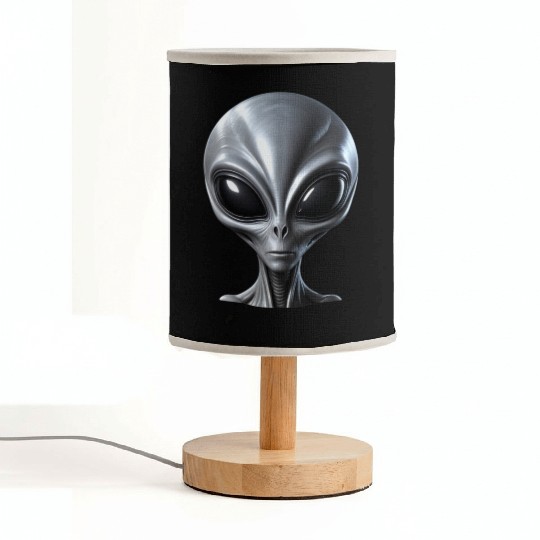 Scary Small Grey Alien Extraterrestrial Fabric Lamps