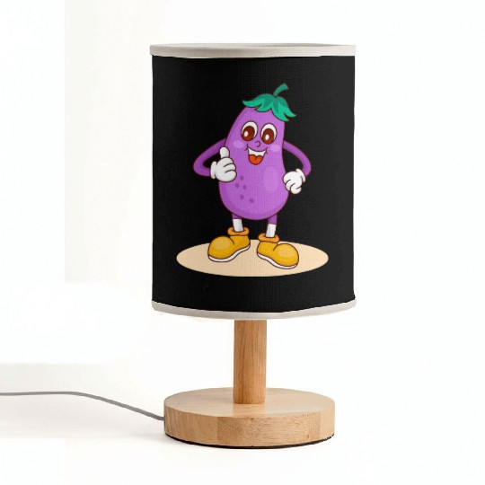 Animated Eggplant Character Design Fabric Lamps