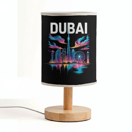 Dubai Skyline Neon Art Fabric Lamps