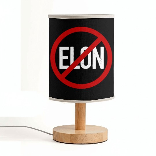 Anti Elon Musk Bumper Fascist prohibition sign Fabric Lamps