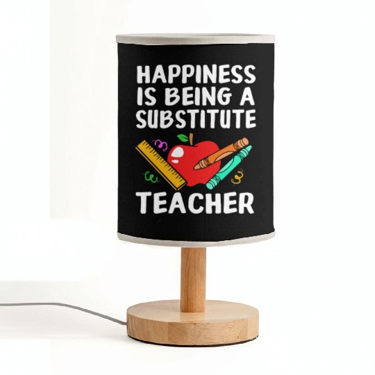 Substitute Teacher Back To School Fabric Lamps