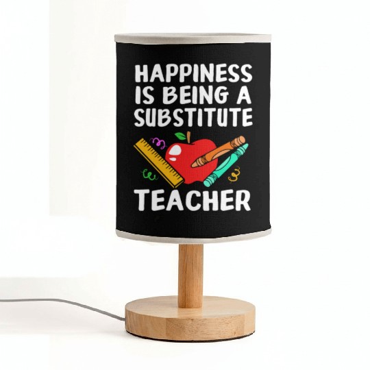 Substitute Teacher Back To School Fabric Lamps