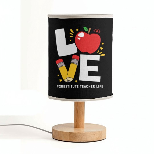 Substitute Teacher Back To School Fabric Lamps